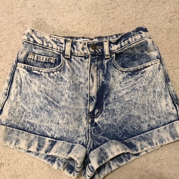 American Apparel Pants - American Apparel Acid Washed Denim Shorts